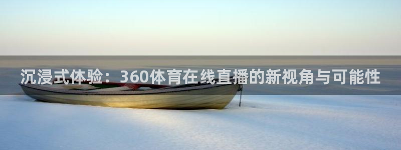 沉浸式体验：360体育在线直播的新视角与可能性